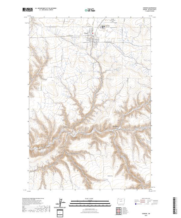 Condon, OR — USGS 7.5-minute topo (2023)