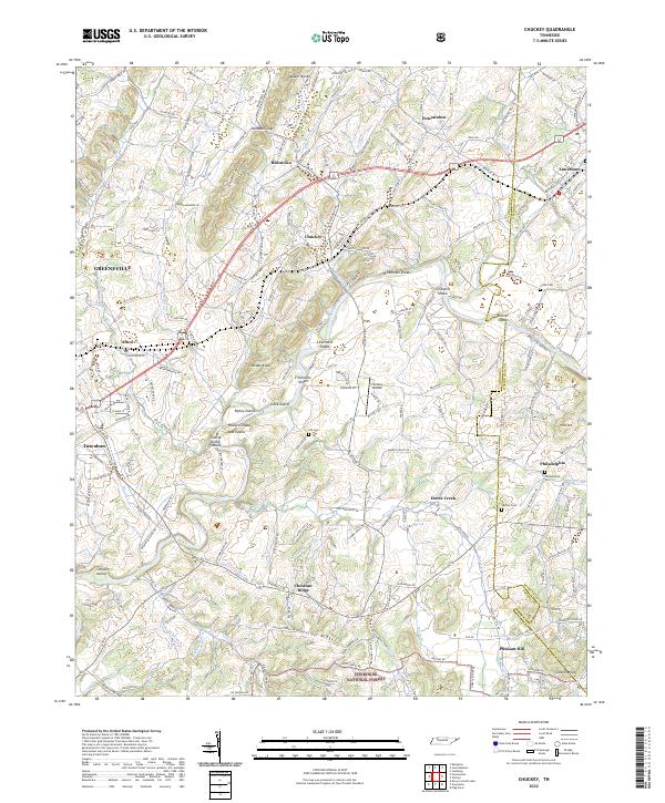Chuckey, TN — USGS 7.5-minute topo (2022)