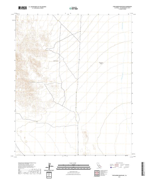 Stepladder Mountains, CA — USGS 7.5-minute topo (2021)