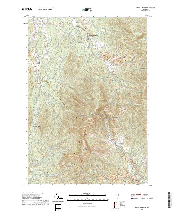 Mount Mansfield, VT — USGS 7.5-minute topo (2024)