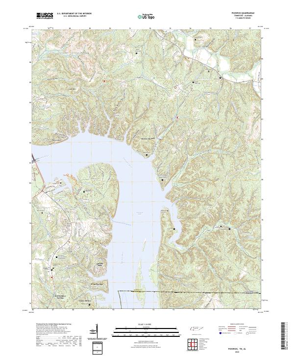 Pickwick, TN-AL — USGS 7.5-minute topo (2022)