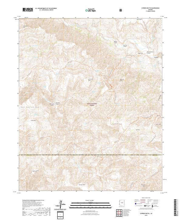 Cypress Butte, AZ — USGS 7.5-minute topo (2021)