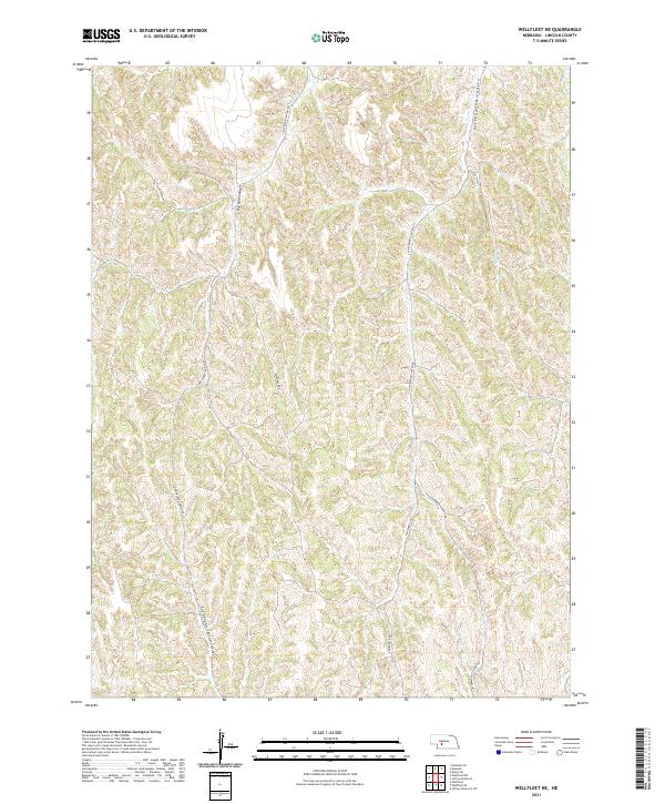 Wellfleet NE, NE — USGS 7.5-minute topo (2021)