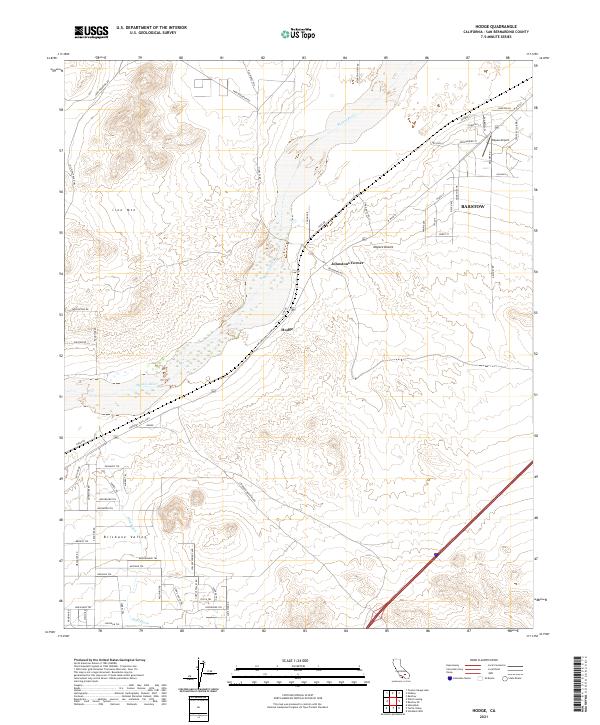 Hodge, CA — USGS 7.5-minute topo (2021)