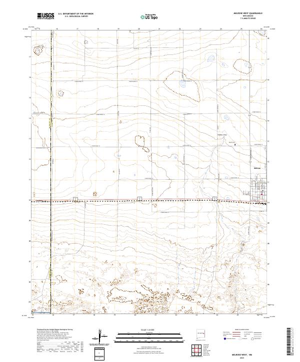 Melrose West, NM — USGS 7.5-minute topo (2023)
