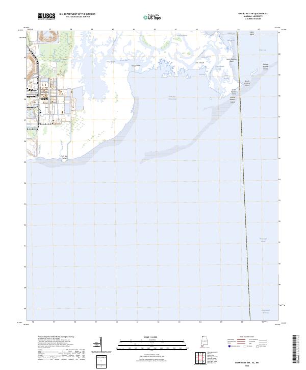 Grand Bay SW, AL-MS — USGS 7.5-minute topo (2024)