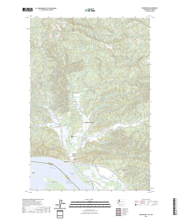 Skamokawa, WA-OR — USGS 7.5-minute topo (2023)