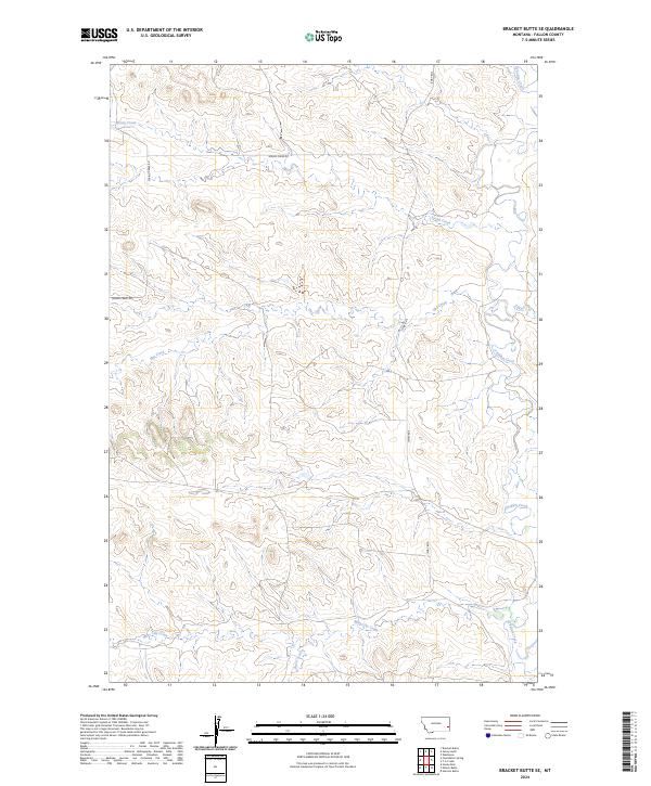 Bracket Butte SE, MT — USGS 7.5-minute topo (2024)