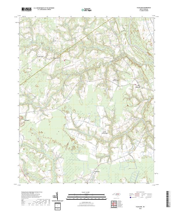 Falkland, NC — USGS 7.5-minute topo (2022)