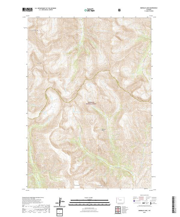 Emerald Lake, WY — USGS 7.5-minute topo (2021)