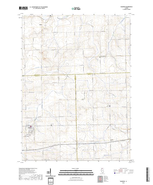 Shannon, IL — USGS 7.5-minute topo (2024)