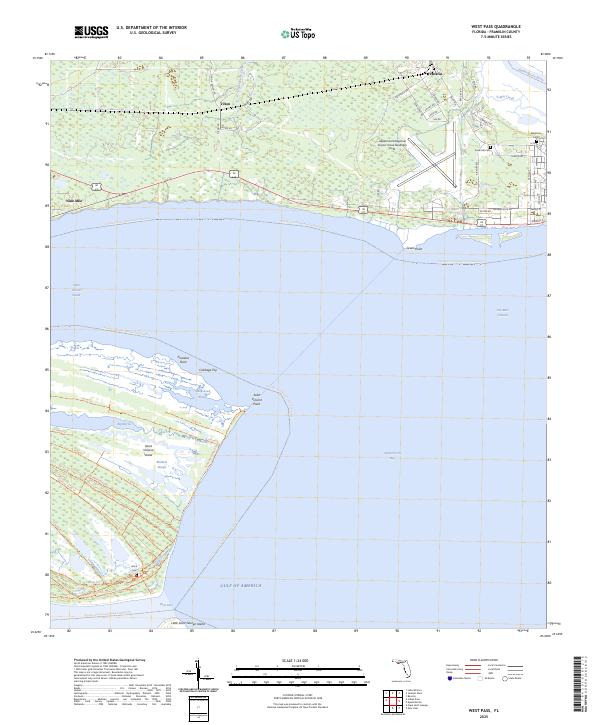West Pass, FL — USGS 7.5-minute topo (2025)