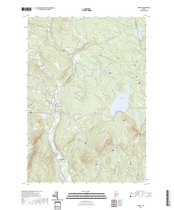 Strong, ME — USGS 7.5-minute topo (2024)