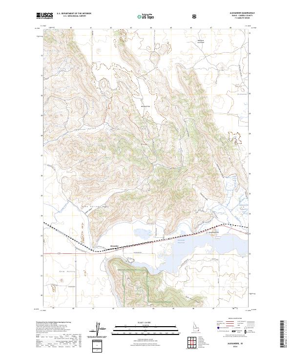 Alexander, ID — USGS 7.5-minute topo (2024)