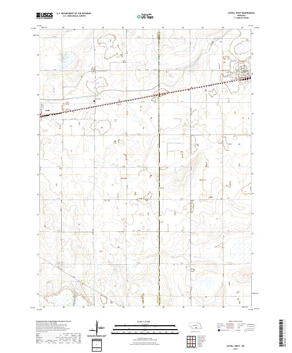 Axtell West, NE — USGS 7.5-minute topo (2021)