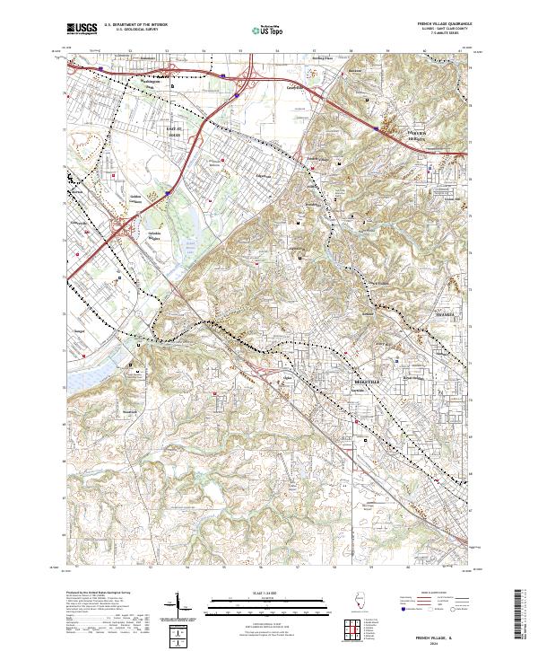 French Village, IL — USGS 7.5-minute topo (2024)