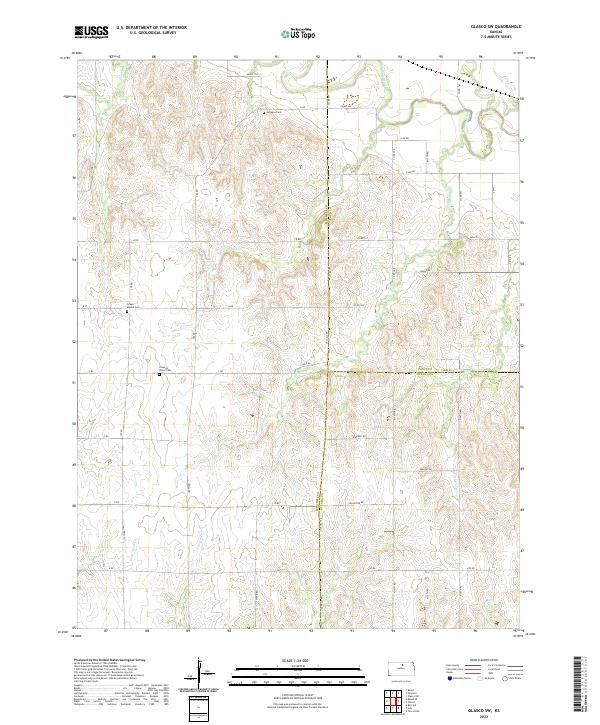 Glasco SW, KS — USGS 7.5-minute topo (2022)