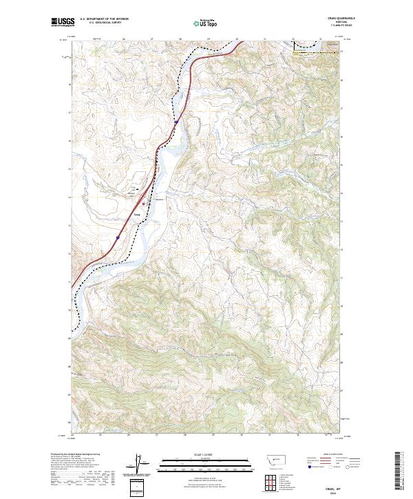 Craig, MT — USGS 7.5-minute topo (2024)