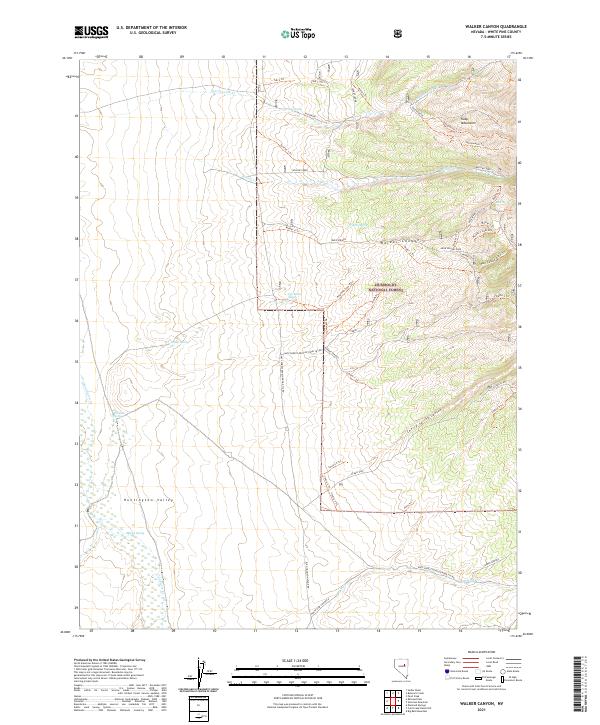 Walker Canyon, NV — USGS 7.5-minute topo (2021)