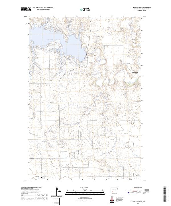 Lake Tschida East, ND — USGS 7.5-minute topo (2024)