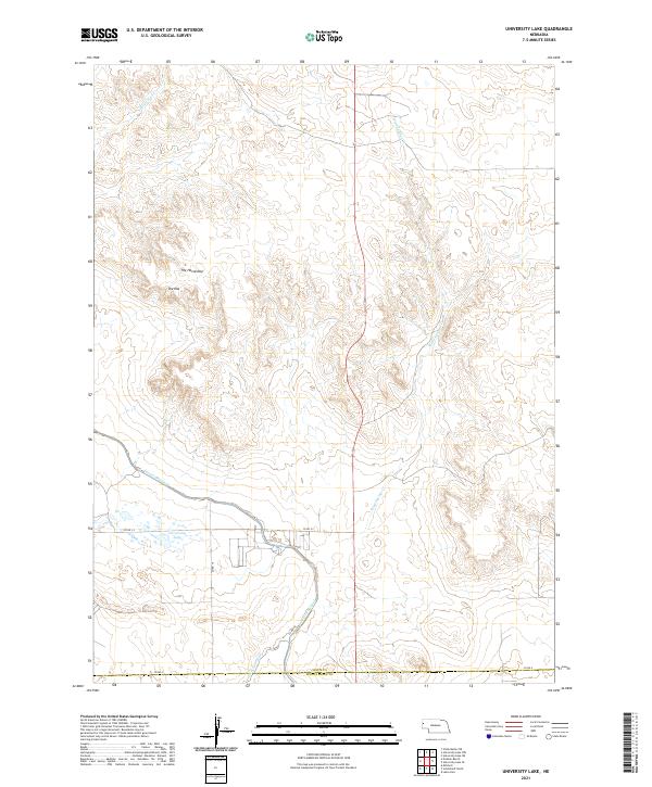 University Lake, NE — USGS 7.5-minute topo (2021)