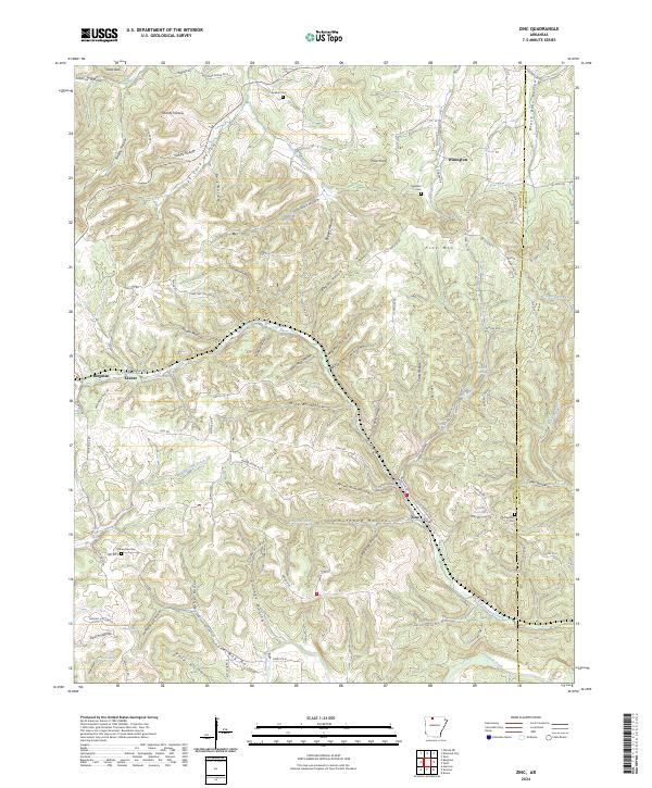 Zinc, AR — USGS 7.5-minute topo (2024)