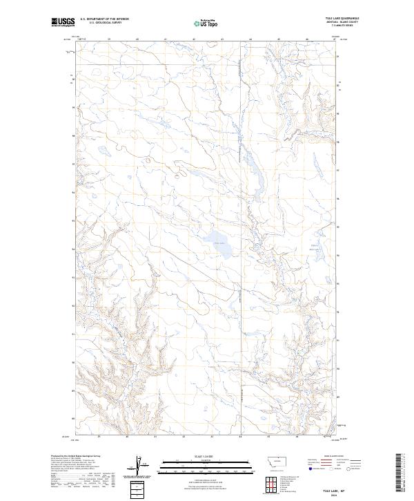 Tule Lake, MT — USGS 7.5-minute topo (2024)
