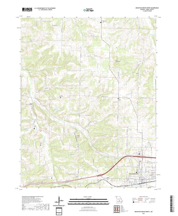 Mountain Grove North, MO — USGS 7.5-minute topo (2021)