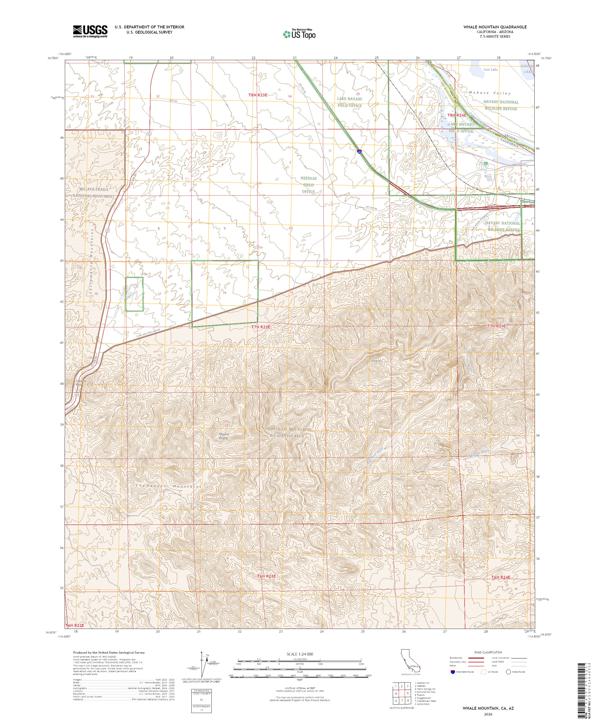 Whale Mountain, CA-AZ — USGS 7.5-minute topo (2026)