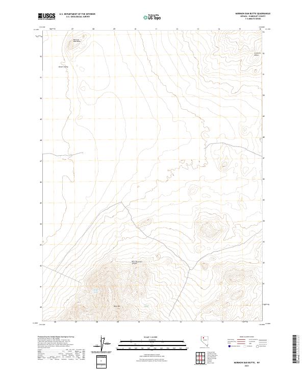 Mormon Dan Butte, NV — USGS 7.5-minute topo (2021)