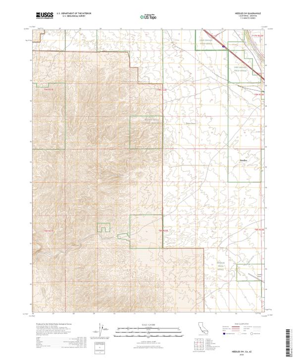Needles SW, CA-AZ — USGS 7.5-minute topo (2026)