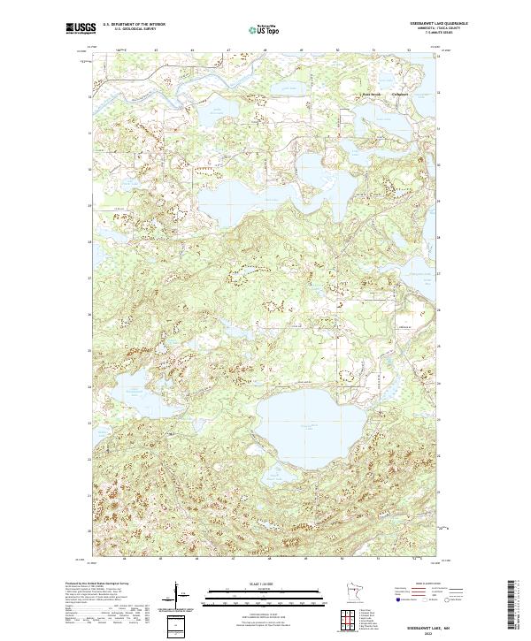 Siseebakwet Lake, MN — USGS 7.5-minute topo (2022)
