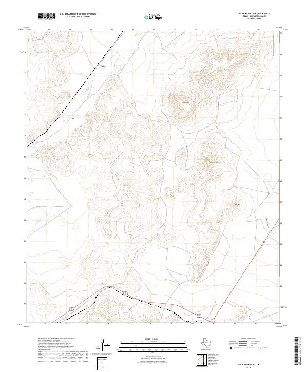 Elam Mountain, TX — USGS 7.5-minute topo (2022)
