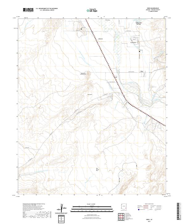 Eden, AZ — USGS 7.5-minute topo (2021)