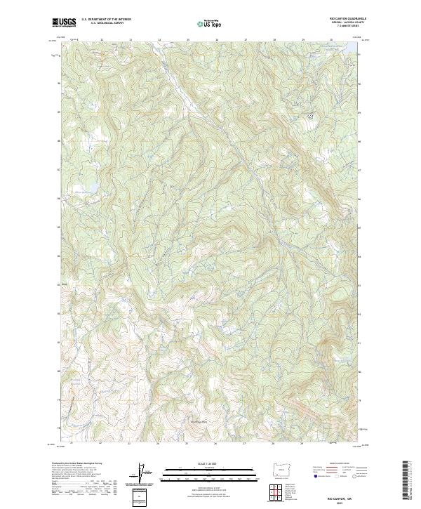 Rio Canyon, OR — USGS 7.5-minute topo (2023)