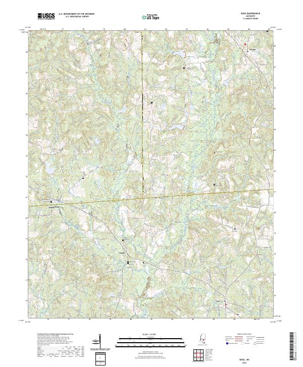Soso, MS — USGS 7.5-minute topo (2024)