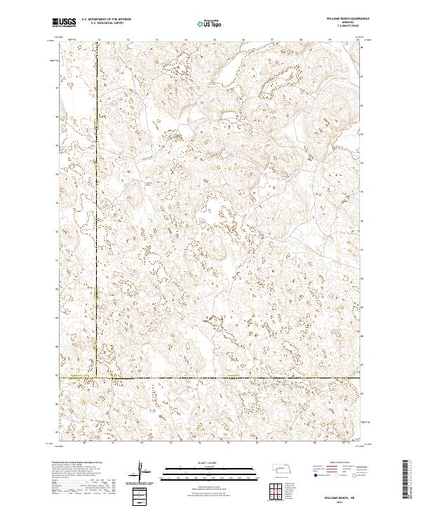 Williams Ranch, NE — USGS 7.5-minute topo (2021)