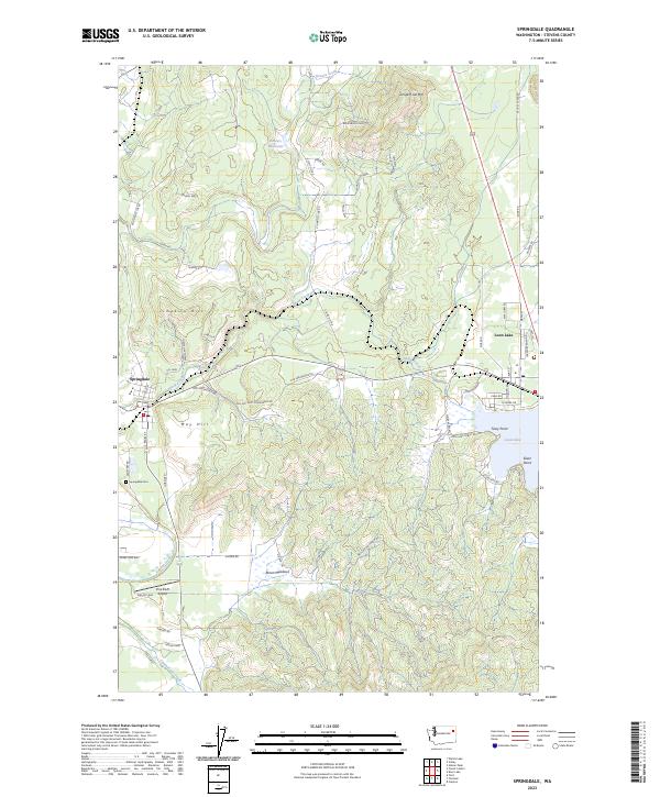 Springdale, WA — USGS 7.5-minute topo (2023)