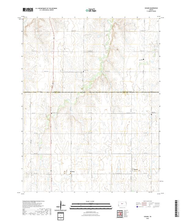 Susank, KS — USGS 7.5-minute topo (2022)