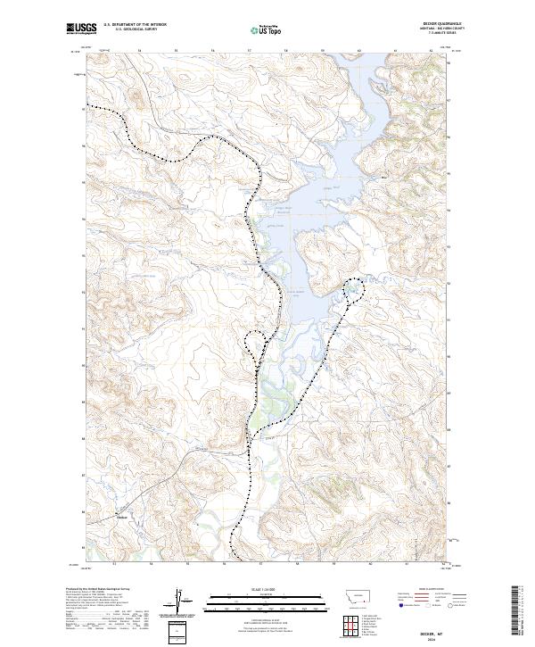 Decker, MT — USGS 7.5-minute topo (2024)