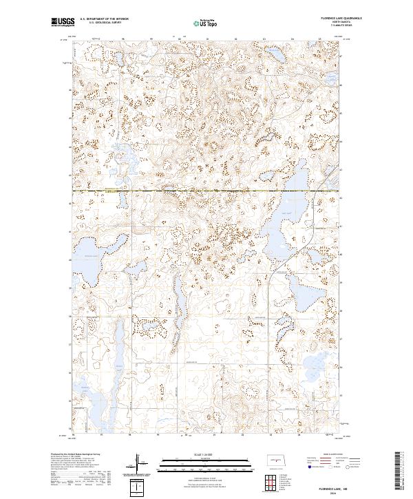 Florence Lake, ND — USGS 7.5-minute topo (2024)