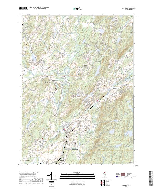 Hamburg, NJ — USGS 7.5-minute topo (2023)