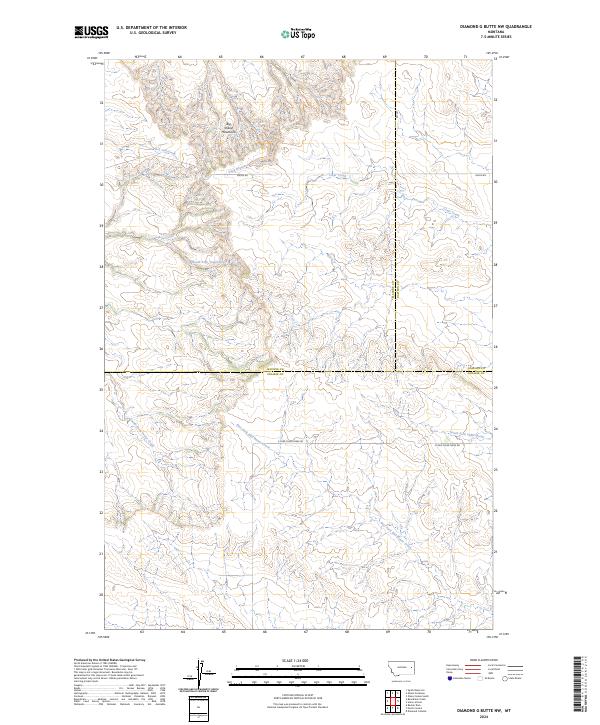 Diamond G Butte NW, MT — USGS 7.5-minute topo (2024)