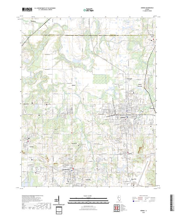 Herrin, IL — USGS 7.5-minute topo (2024)