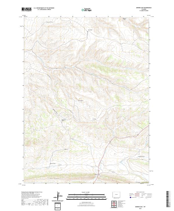 Minnies Gap, WY — USGS 7.5-minute topo (2021)