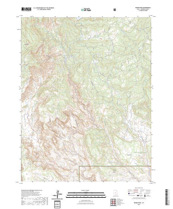 Roger Peak, UT — USGS 7.5-minute topo (2023)