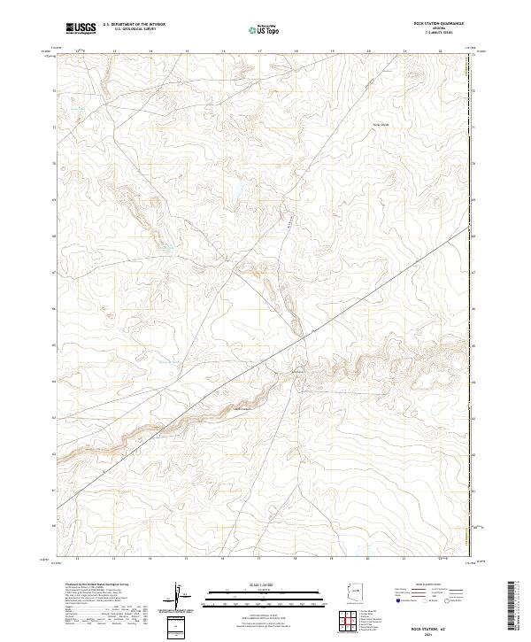Rock Station, AZ — USGS 7.5-minute topo (2021)