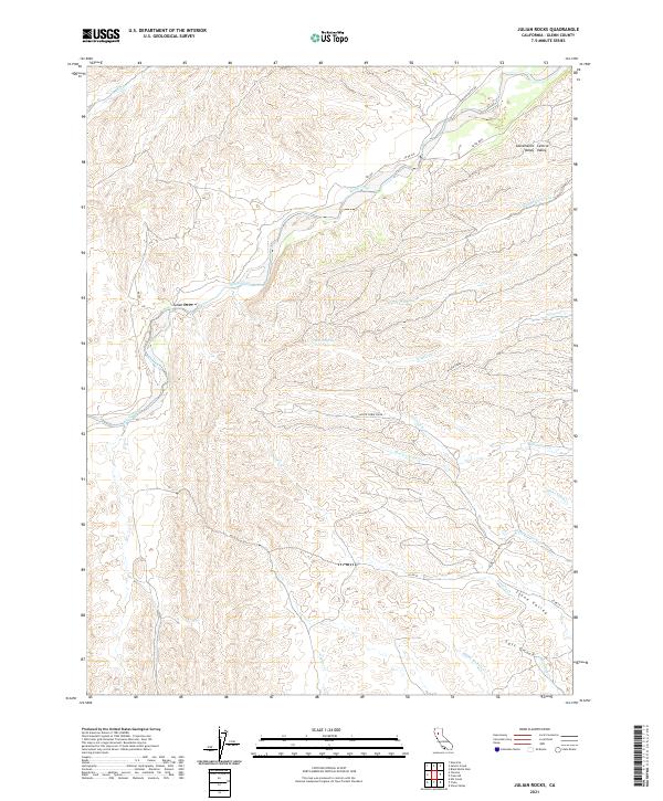 Julian Rocks, CA — USGS 7.5-minute topo (2021)