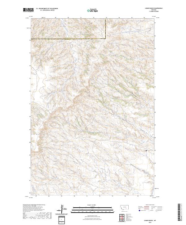 Lemon Ranch, MT — USGS 7.5-minute topo (2024)