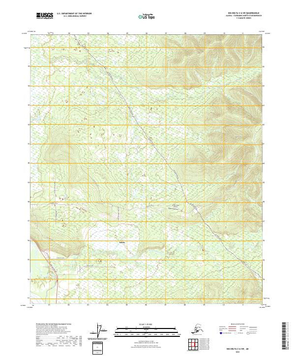 Big Delta C-6 SW, AK — USGS 7.5-minute topo (2021)